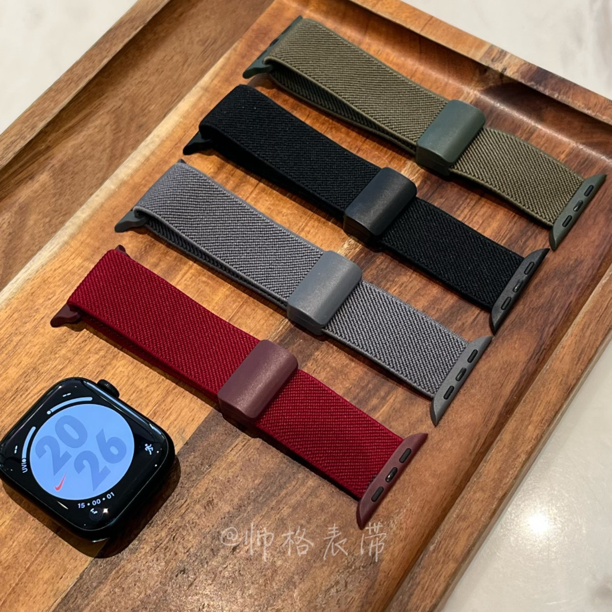 尼龙塑胶扣休闲透气 苹果手表表带AppleWatchS10iwatch89se2ultra