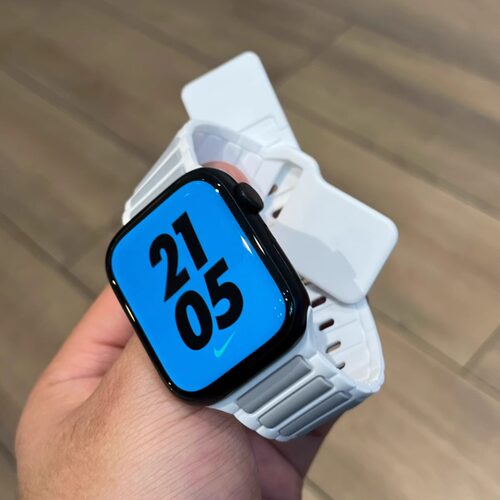 适用苹果手表硅胶运动表带硅胶