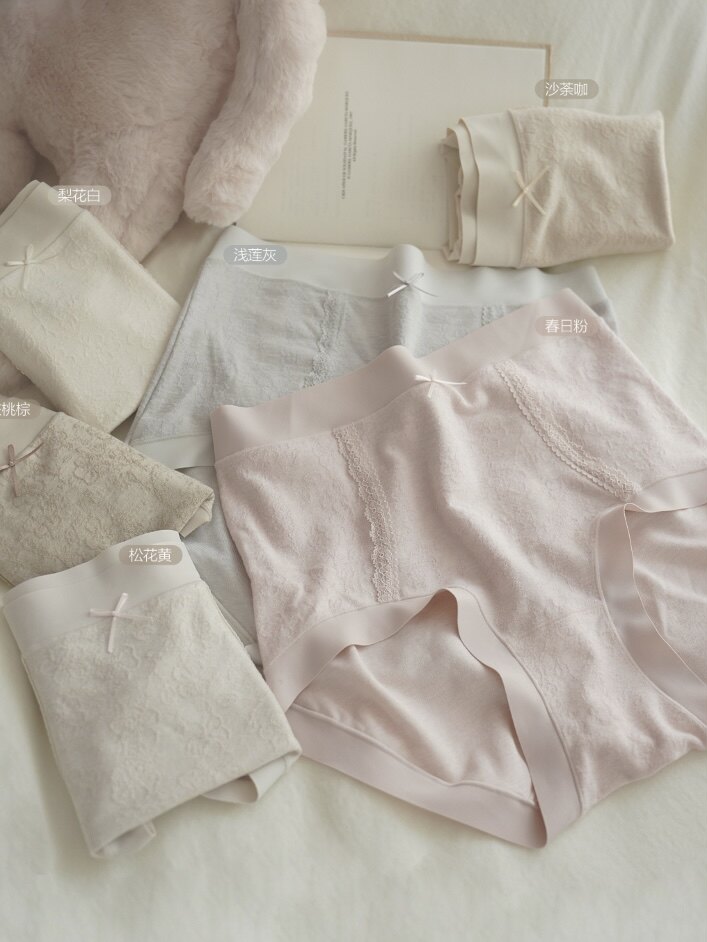 3条十足色彩3532小蛮腰雪花绒浮雕肌理微压内裤女高腰弹包臀收腹