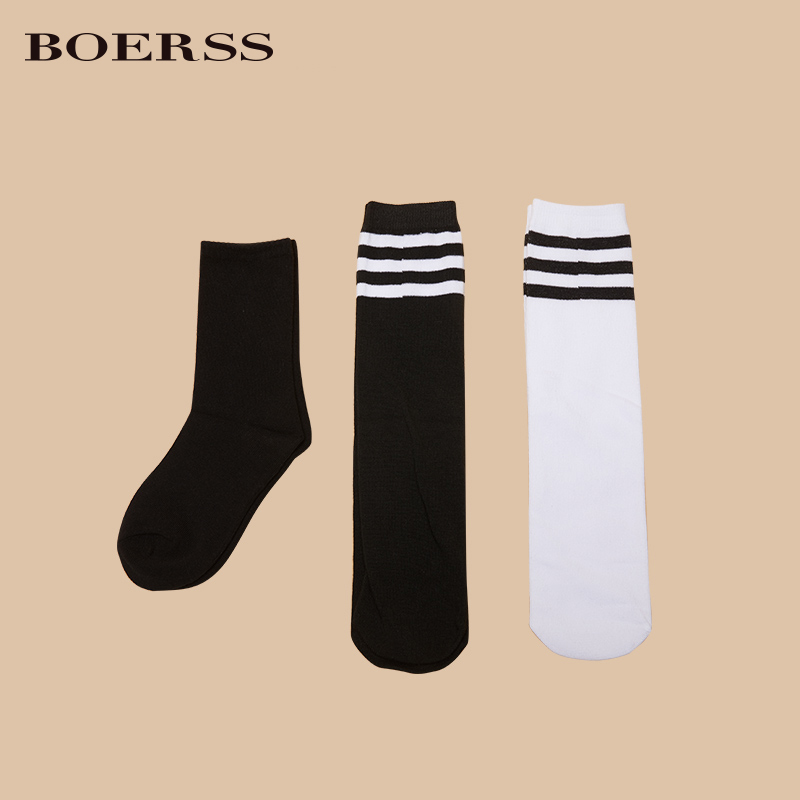 BOERSS兒童襪短襪 學生春秋童襪青少年中厚襪子 男女童襪子小盒裝