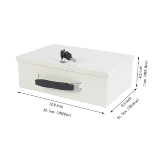 手提防火保险箱全钢保管箱随身家用证件发票现金收纳盒车载储物盒