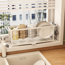 沥水碗盘架窄厨房窗台小碗筷沥水架洗碗槽水池置物架放水槽晾碗架