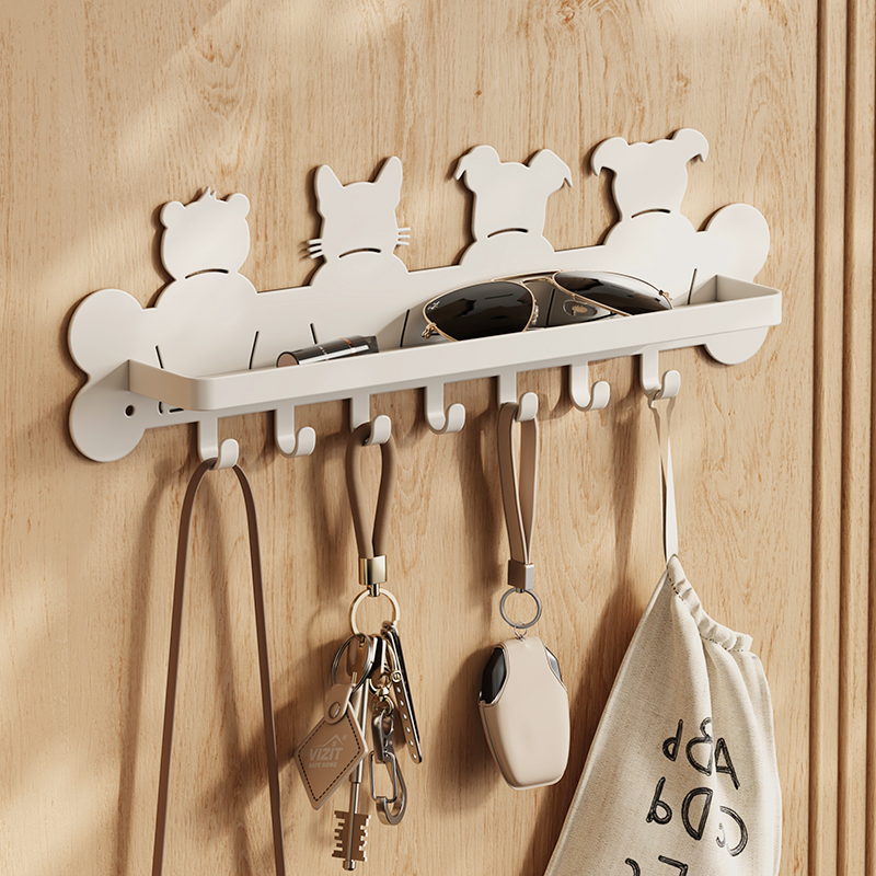 日式创意门口放钥匙神器门后挂钩