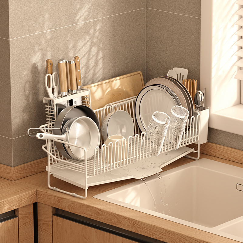 日式免安装碗架沥水架小尺寸窄边