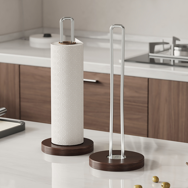 304不锈钢厨房纸巾架卷纸架用纸支架抽纸立架置物架保鲜