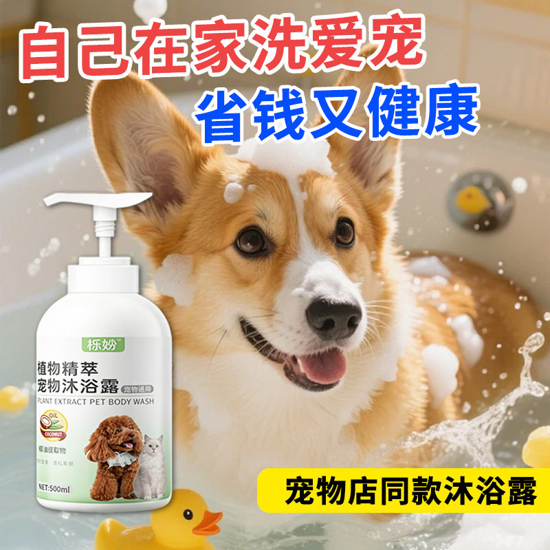 柯基专用清洗液除臭持久留香柔顺蓬松洗澡用狗狗专用沐浴露
