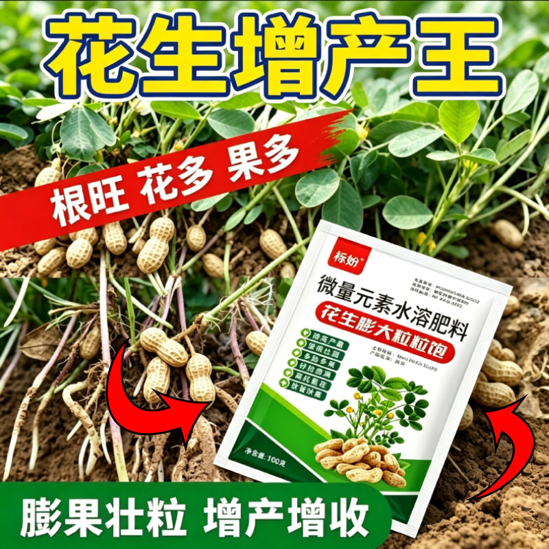 花生膨大粒粒饱正品花生专用膨大剂增高产增收花生粒粒饱快速大果