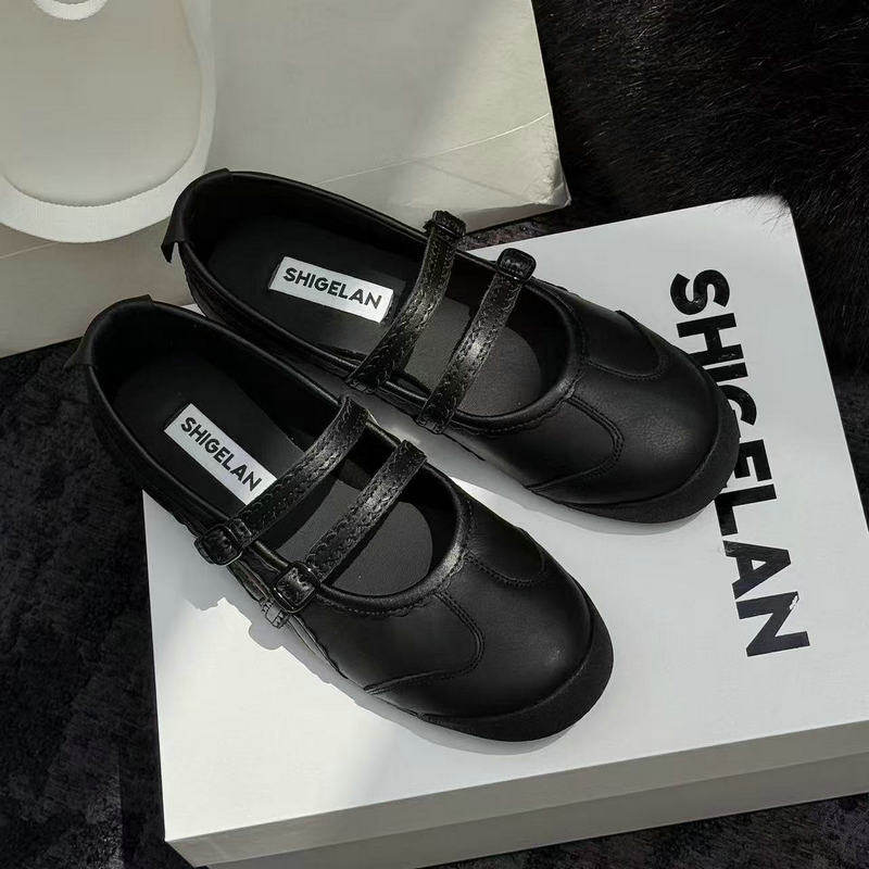 诗歌兰女鞋2026年新款真皮平底芭蕾舞鞋女时尚百搭休闲玛丽珍单鞋,女鞋,浅口单鞋,淘宝优惠券,粉丝福利购,淘宝优惠卷