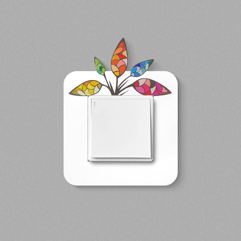 幸运鸟开关贴客厅简约开关边框套创意卡通插座装饰画保护套夜光贴