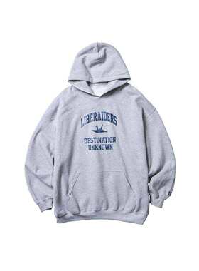 Liberaiders 24FW COLLEGE LOGO HOODIE水洗宽松印花套头帽衫卫衣