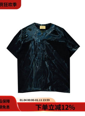 #HPT#SEVENBYSEVEN 22SS DIP DYE日系纯棉浸染宽松圆领短袖Tee