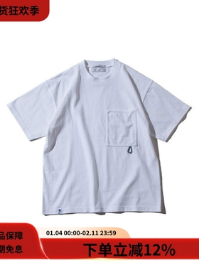 #HPT#F/CE.22SS POCKET白色纯棉宽松廓形圆领口袋短袖T恤CityBoy