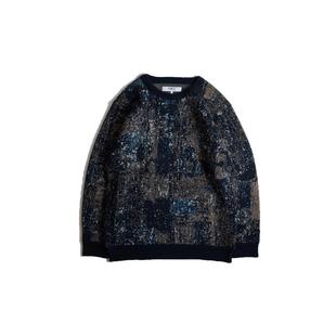 提花宽松圆领针织衫 FDMTL SWEATER复古数码 24FW 保暖毛衣 BORO
