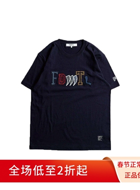 FDMTL 24SS PATCHWORK LOGO TEE纯棉刺绣贴布LOGO宽松圆领短袖T恤