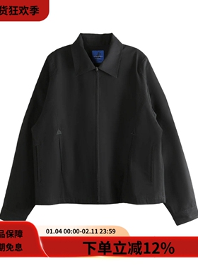 ASICS亚瑟士NOVALIS SHIRT JACKET黑色廓形宽松长袖夹克KIKO