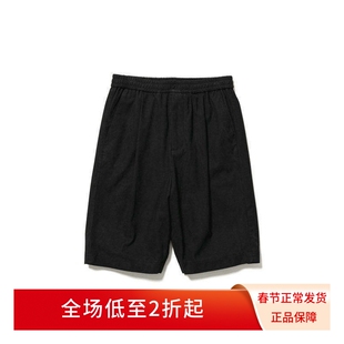 #HPT#Sasquatchfabrix.22SS SUEDE SHORTS黑色宽松麂皮休闲短裤男