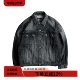 25FW THIRD JACKET FDMTL WASH复古水洗黑色丹宁宽松短款 牛仔夹克