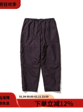 #HPT#Sasquatchfabrix.轻薄尼龙抗撕拉黑紫色透气宽松休闲锥形裤