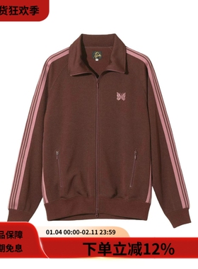 needles 25FW Track Jacket复古蝴蝶刺绣立领条纹休闲运动夹克