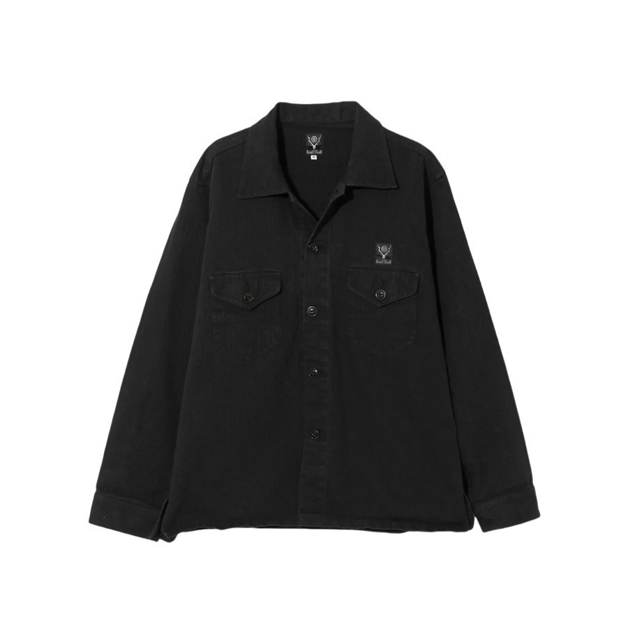 SOUTH2WEST8黑色宽松工装衬衫
