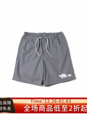 #HPT#Mountain Research 23SS灰色牛仔布宽松刺绣运动休闲短裤