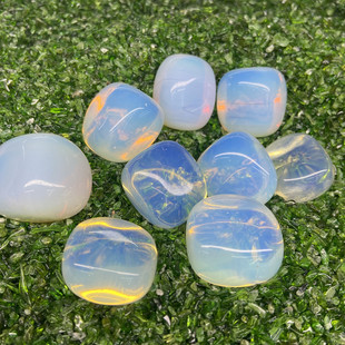 天然水晶原石人造蛋白石摆件 教学标本矿物晶体diy饰品吊坠