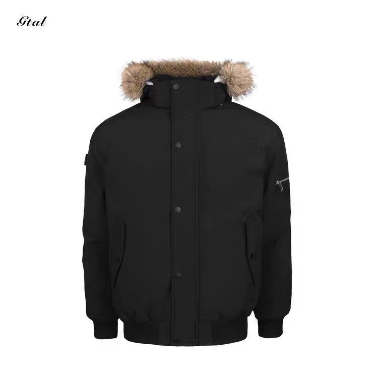 林叔潮牌男装座山雕毛领90白鸭绒连帽三防羽绒服情侣外套3933外套