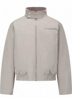 MANUSCRIPT毛领哈灵顿棉服男冬季保暖美式bomber短款棉衣夹克外套