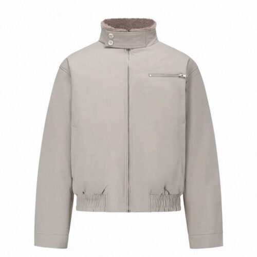 MANUSCRIPT毛领哈灵顿棉服男冬季保暖美式bomber短款棉衣夹克外套