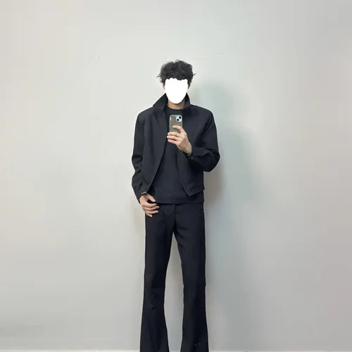 【QLTTQ】立体正肩夹克cleanfit剪裁西装可拆卸垫肩短boxy外套