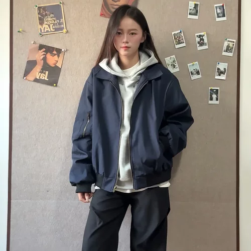 【FOYGOB】美式复古飞行夹克百搭cleanfit显高宽松休闲外套AW8817