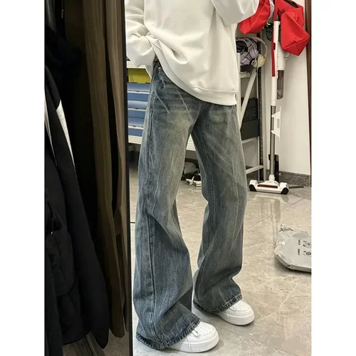 Pansk工作室Pansk潘舒克9000style潮牌美式cleanfite闪电纹微喇男
