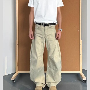 美式复古宽松弯刀裤男女痞帅高级感工装裤情侣裤子潮 CZ2 STUDIO