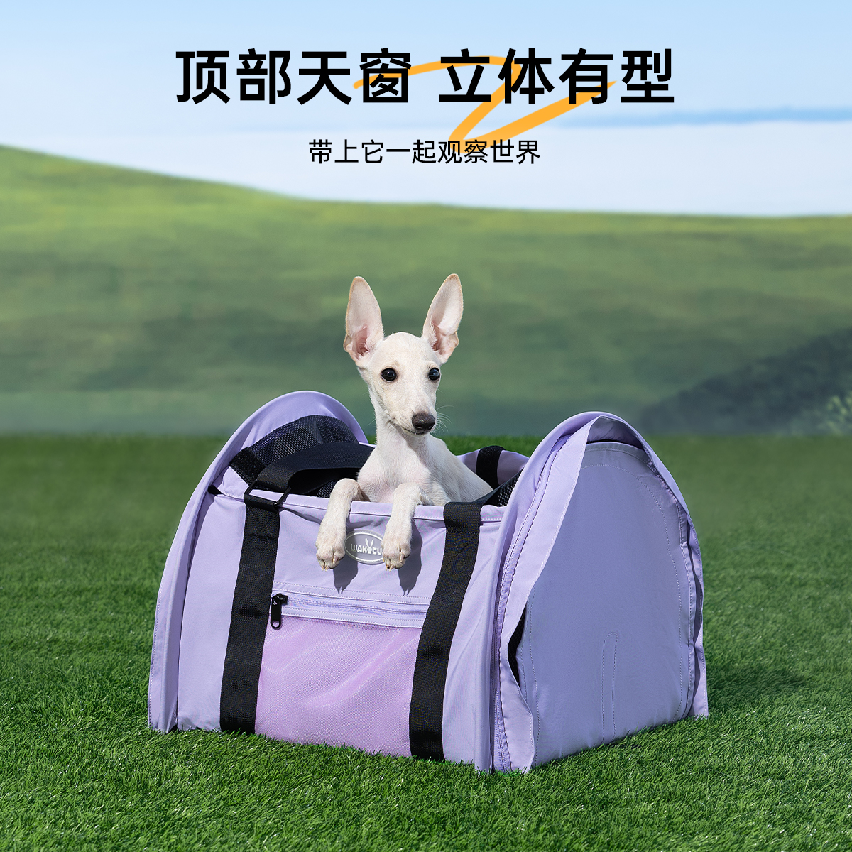 wakytu英国宠物包猫狗外出便携单肩包外出便携猫咪透气大容量狗包