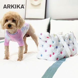 ARKIKA宠物包波点单肩包猫狗挎包泰迪比熊挎包英短美短包