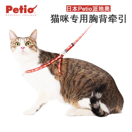 petio日本派地奥猫链子牵引绳
