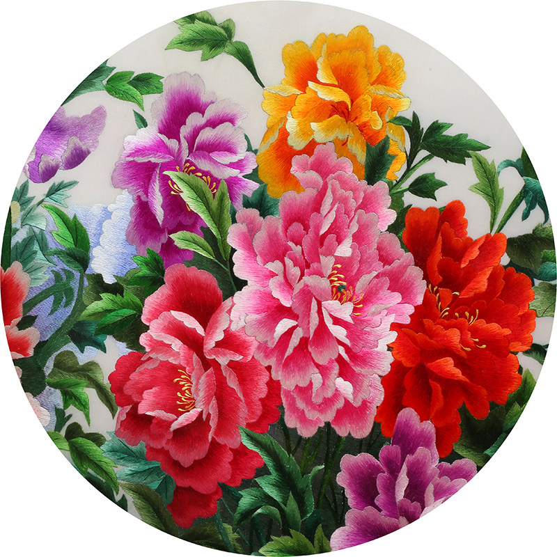 苏绣diy套件初学者手工刺绣自己绣材料包新中式针迹图蚕丝线牡丹