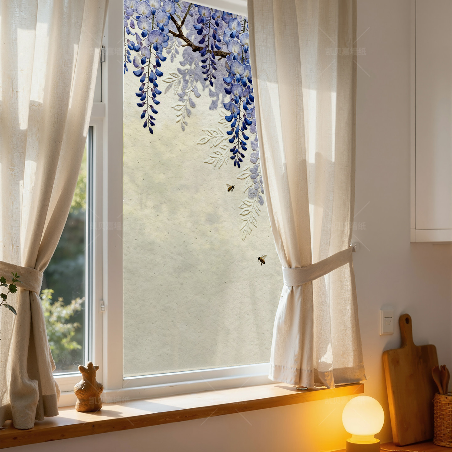 复古花卉装饰卫生间窗户静电防窥膜厕所改造玻璃贴膜磨砂膜防走光,家居饰品,玻璃膜/贴,淘宝优惠券,粉丝福利购,淘宝优惠卷