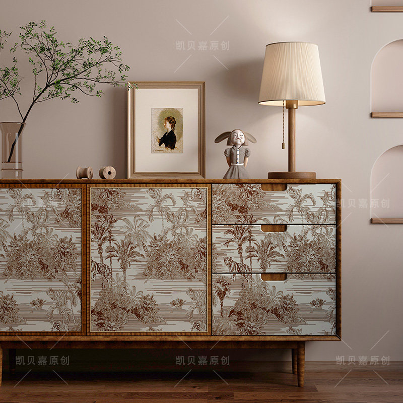 凯贝嘉法式复古怀旧风家具柜子翻新贴纸美化衣柜改造装饰PVC墙贴,家居饰品,软装墙贴,淘宝优惠券,粉丝福利购,淘宝优惠卷
