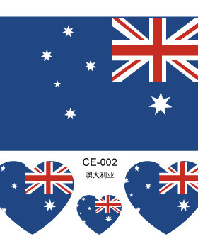 Australia澳大利亚国旗帜世界杯脸贴纸一次性装饰文化节活动学校