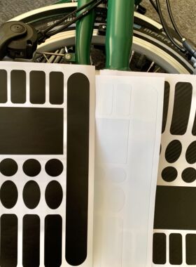 brompton贴膜小布保护贴纸车漆牛皮自行车公路后叉涂装防划痕车身