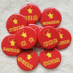 中小学校班干部班长课代表值日生学习纪律文艺体育委员徽章胸牌
