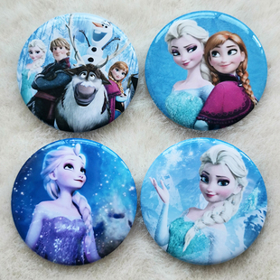 迪士尼冰雪奇缘冰雪大冒险白雪皇后安娜艾莎雪宝徽章吧唧胸针定做