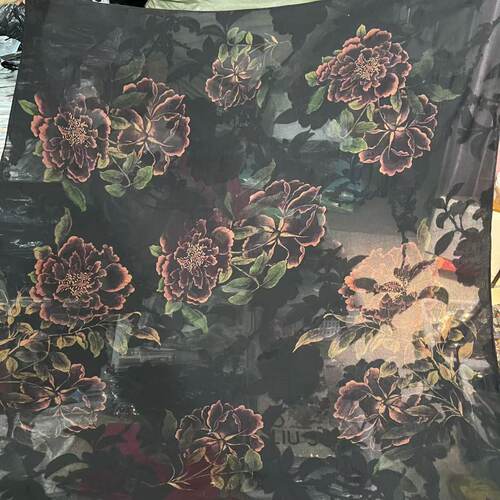 盛世芳华-105古法罗桑蚕丝真丝丝巾女妈妈生日丝绸大方巾围巾