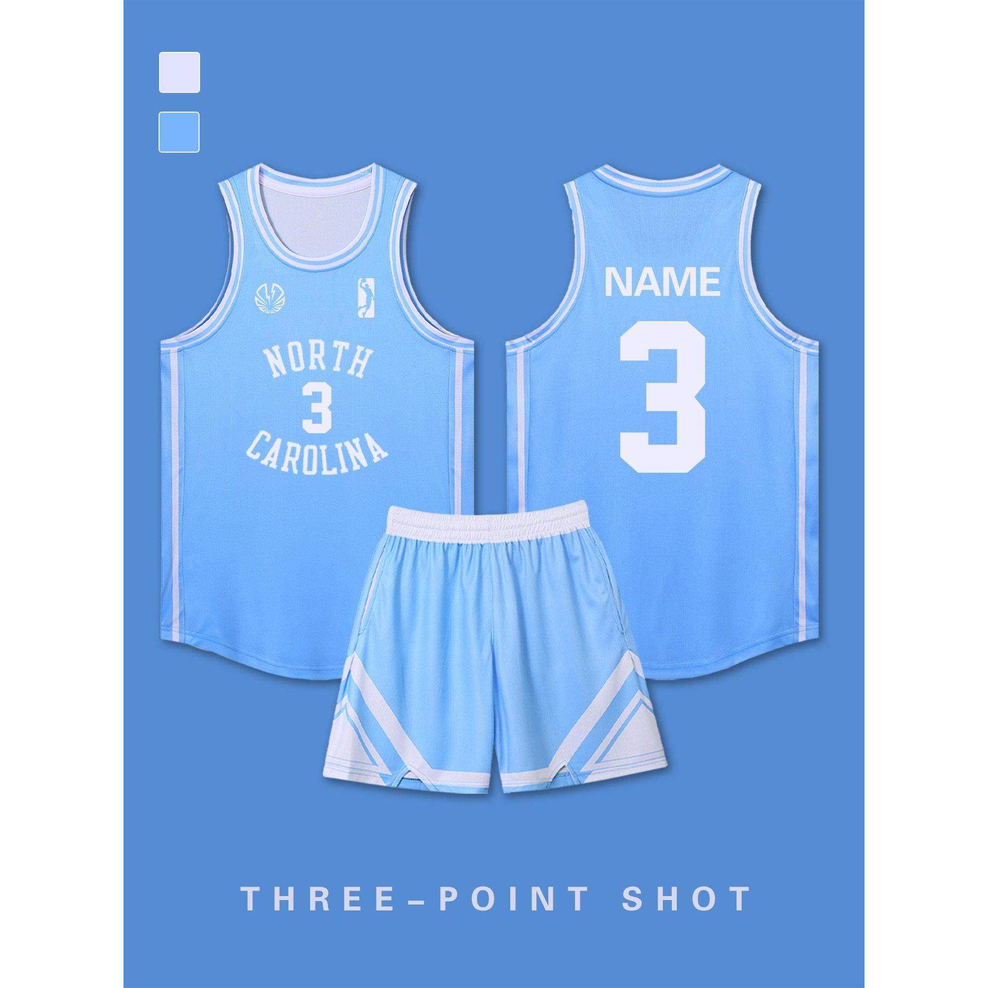 篮球服套装男定制球衣女大学生美式ncaa北卡比赛队服背心团队订制