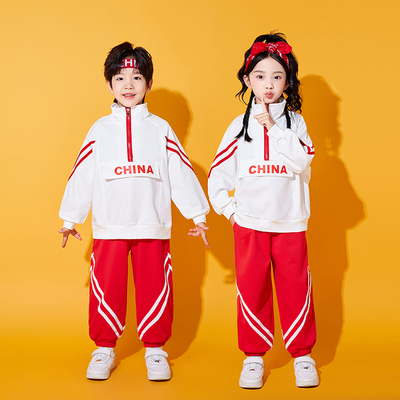 男女通用儿童啦啦队演出服