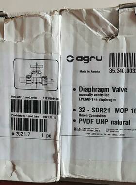 议价PVDF     AGRU超纯    OD32双由令隔膜阀，适用