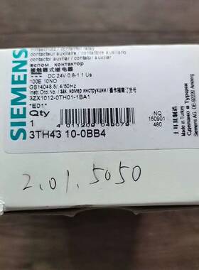 议价正品  3TH4310-0BB4 接触器继电器适用