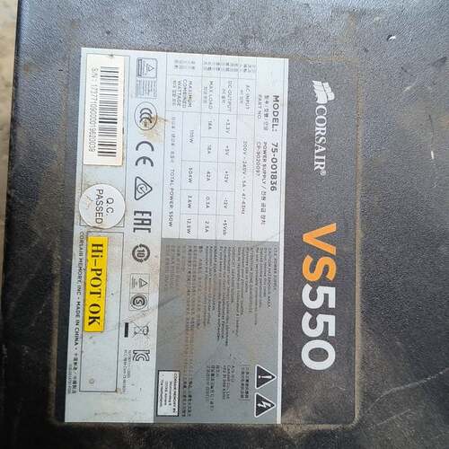 议价海盗船VS550 550W电源适用
