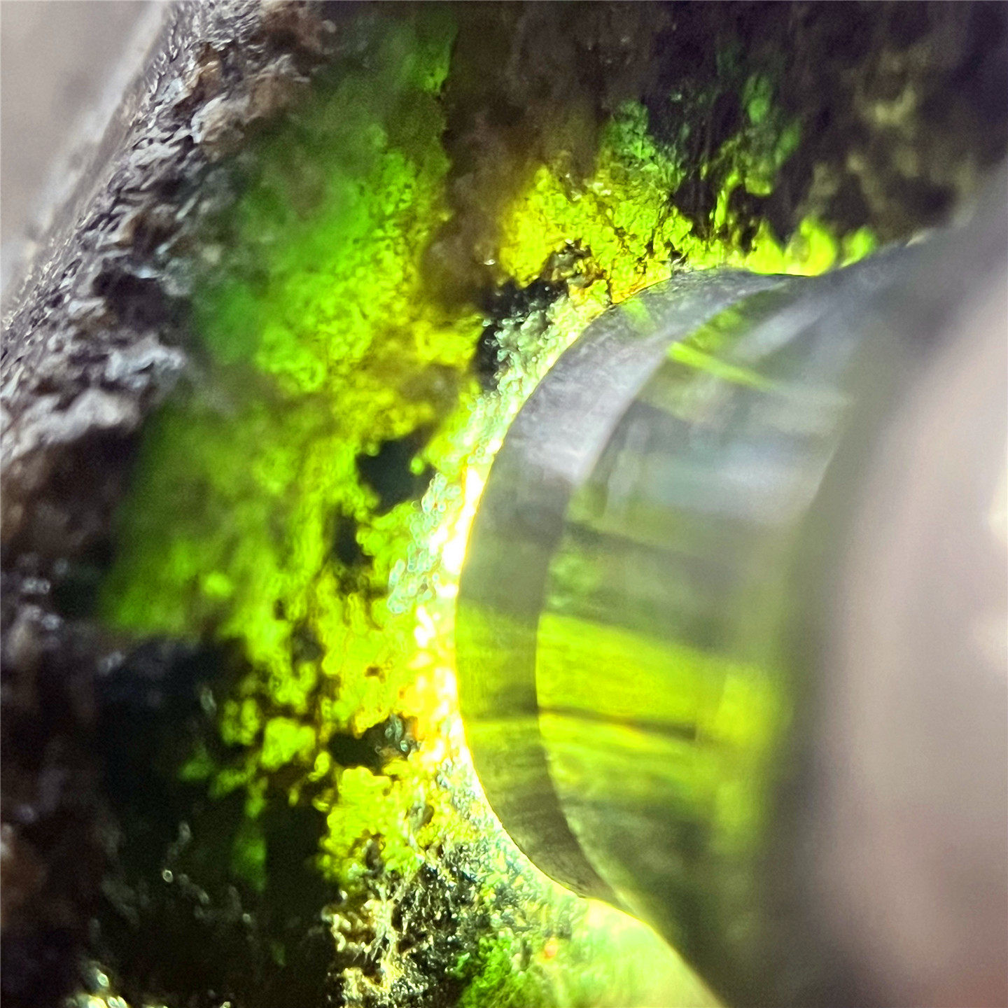 天然老坑翡翠玉石莫湾基荧光飘花